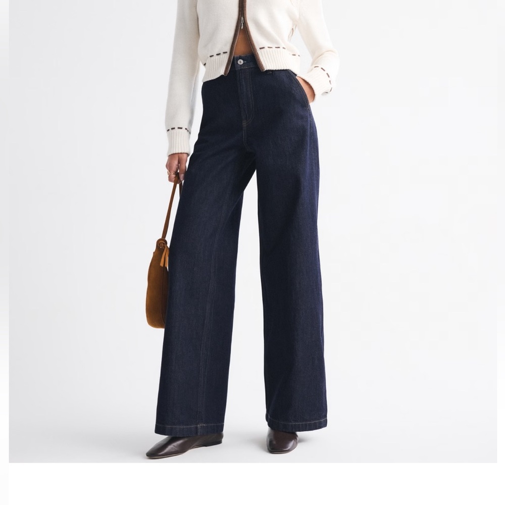 Abercrombie Dark Wash Low Loose Trouser Jeans